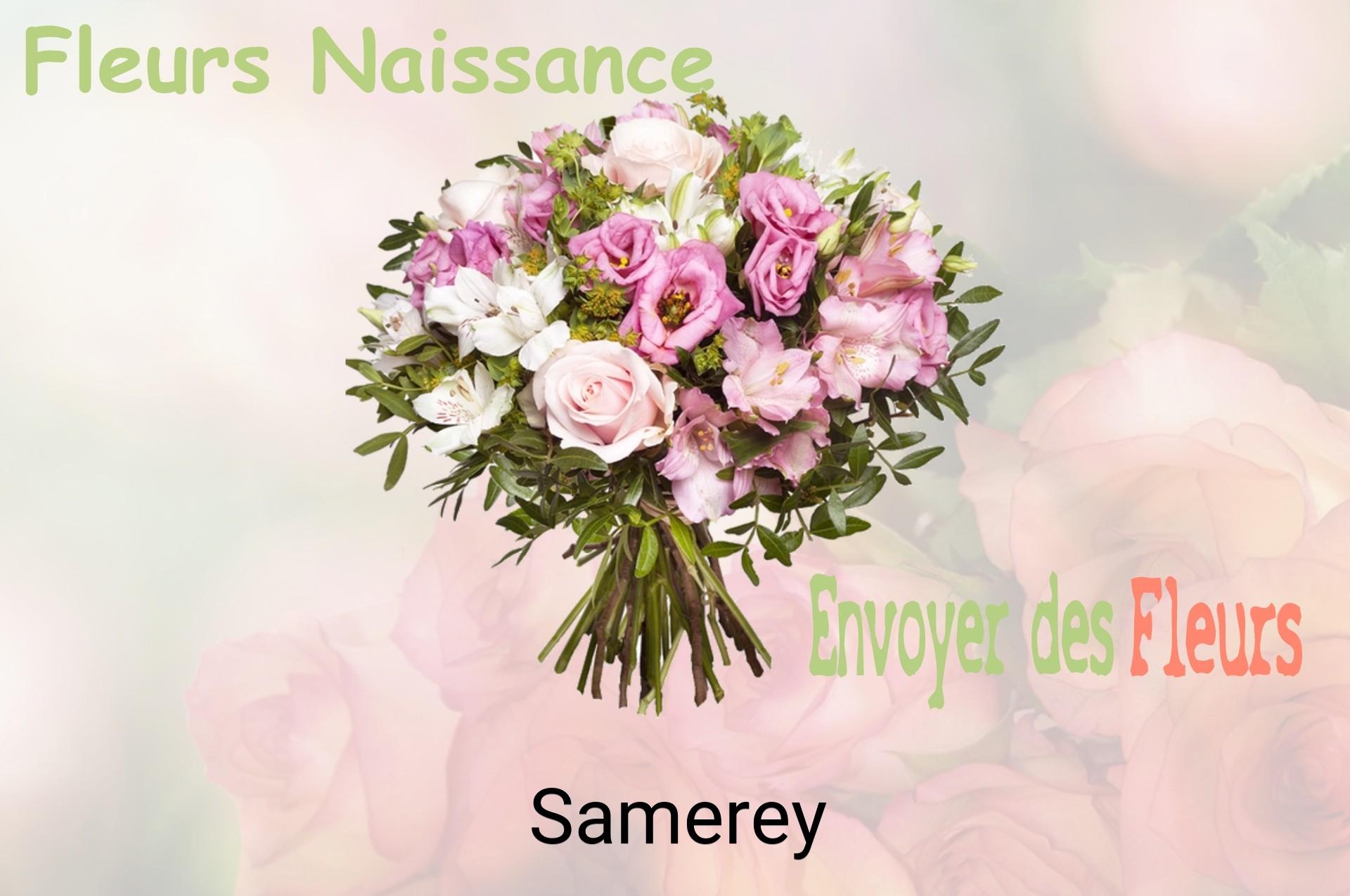 Bouquet de fleurs de naissance livré à Samerey